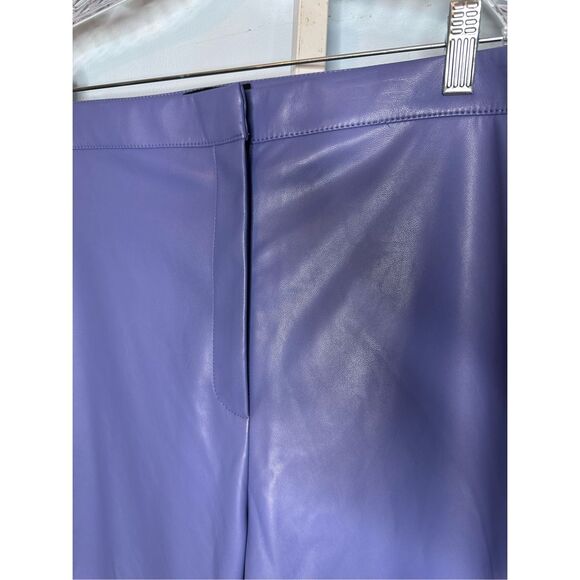 ASOS Curve New with tag leather look kickflare pants in lilac plus size 16 - Picture 7 of 7